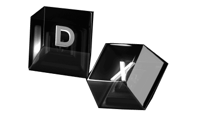 An image of two keyboard keys, D and X floating in a dark background